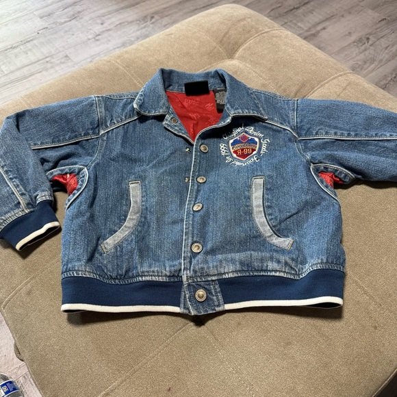 Rocawear Original Kids Jean Denim Jacket size 7 Vintage Y2K Embroidered - Picture 8 of 12